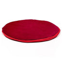 Klankschaalkussen Plat Rond Donkerrood Katoen Polyester
