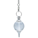 Pendel Bergkristal Bolvorm Gevat In Metaal 3.5x1.5 cm