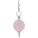Pendel Rozenkwarts Bol met Chakra Kralenketting