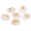 Symbolenstenen Wicca Bergkristal Set Van 6