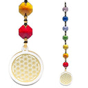 Hanger Feng Shui Bloem Des Levens Glas Chakra Kleuren