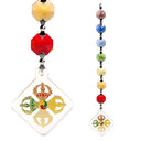 Feng Shui Vajra Bescherming Hanger Glas Chakra Kleuren Messing