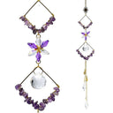Suncatcher Met Amethist Stenen En Ruiten 50cm Feng Shui