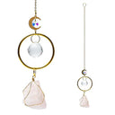 Suncatcher Maan Met Rozenkwarts En Kristal 35-40cm