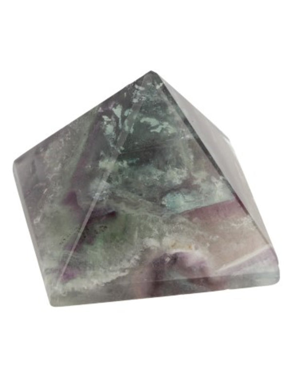 Fluoriet 35 mm edelsteen piramide