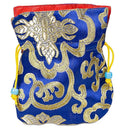 Brokaattasje Blauw Gevoerd Rood Malatasje
