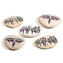 Mani Stenen Handgemaakt Met Om Mani Pad Me Hum Mantra En Boeddha's Ogen ±5.5-7cm