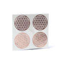 Metalen Bloem Des Levens Sticker Rosé Verguld 4x 3,5cm