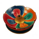 Wierookbrander Lotus Gelakt Hout 9 cm Handgemaakt In Nepal