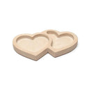 Schaal Dubbel Hart Roze Zandsteen 23x13x2,5 cm