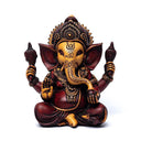 Ganesha Beeld Hindoeïsme Rood/Oker 23cm