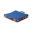 Meditatie Reiskussen Opvouwbaar Gerecyclede Stof Tribal Motief 43x43x3.5cm