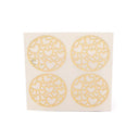 Metalen Sticker Hartjes Verguld Goud 4x 4cm