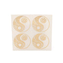 Metalen Sticker Yin Yang Verguld 4x 4cm