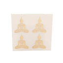 Metalen Boeddha Sticker Verguld 3,5 cm 4x