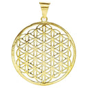 Flower of Life Hanger Messing Goudkleurig 3 cm