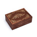 Tarotdoos Lotus Gegraveerd Sheesham Hout MDF Rood
