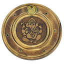 Wierook- En Kegelbrander Met Gegraveerde Ganesha Decoratie Van Papri Hout