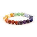 Armband 7 Chakra's Amethist Sodaliet Turkoois Aventurijn Carneool Granaat Elastisch