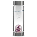VitaJuwel ViA Glasfles Rozenkwarts Amethist Bergkristal 500 ml