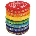 Klankschaalkussens 7 Chakra's Polyester 9,5 cm Rond
