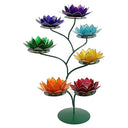 Chakra Lotus Display Groen Met 21 Sfeerlichten Goudkleurige Rand 49x32 cm