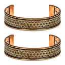 Armband Magnetisch Koper Bloem Des Levens Set Van 2 ±7 cm