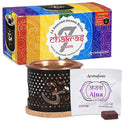 Aromafume Wierookblokjes 7 Chakra Probeerset Met Verdamper En Waxinelichtje