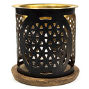 Aromafume Olieverdamper Bloem Des Levens IJzer Hout Koper 8x9cm