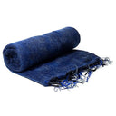 Meditatie Omslagdoek Acrylwol Katoen Effen Donkerblauw