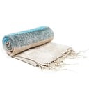 Meditatie Omslagdoek Crème Met Strepen 200 x 80 cm