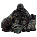 Boeddha Beeld Zittend China Polyresin Met Polyester Kleding 21,5 cm