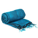 Meditatie Omslagdoek 70% Acryl 30% Katoen Aqua Blauw