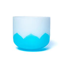 Kristallen Klankschaal Lotus 5e Chakra Vishuddha G-toon Lichtblauw 20cm
