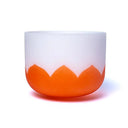 Kristallen Klankschaal Lotus Chakra 2 Swadhisthana D-toon Oranje 30cm 432Hz