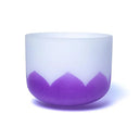 Kristallen Klankschaal Lotus Chakra 7 Sahasrara B-toon Paars 30cm 432Hz