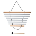 Solfeggio Buisklokkenspel Aluminium Met Beukenhouten Handgrepen 55.5 x 31 cm