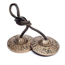 Tingsha's Met Ohm En Lotus Decoratie Messing 220g 6 cm
