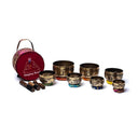 Klankschalen Set Boeddha Ogen Metalen 8,5-16 cm Inclusief Draagtas