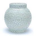 Waxinelichthouder Mozaïekglas Wit 18 cm
