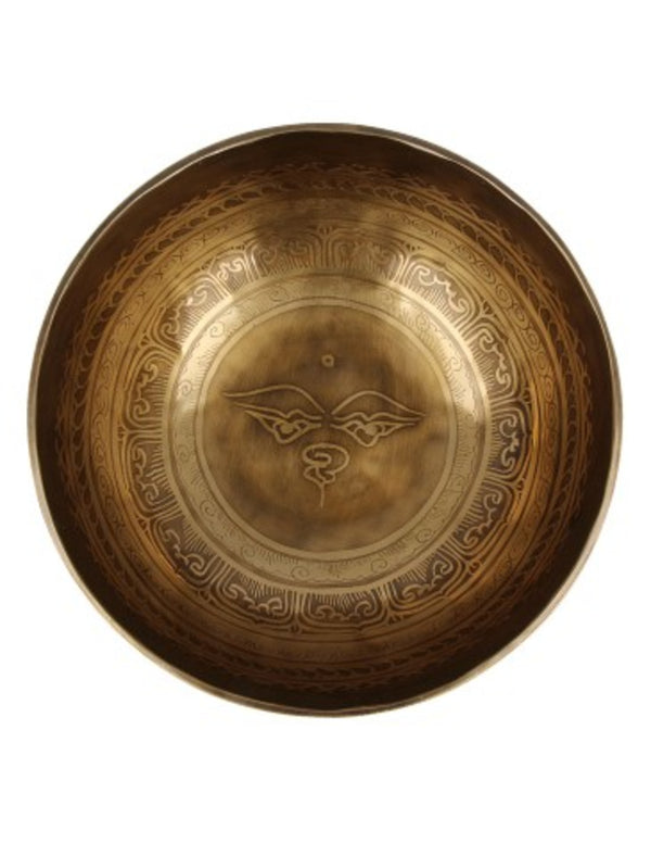 Klankschaal bewerkt 13-14 cm
