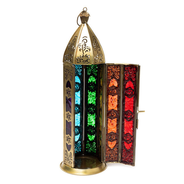 Sfeerlicht Oosters Goudkleurig 7 Chakra's 8,5x8,5x30 cm