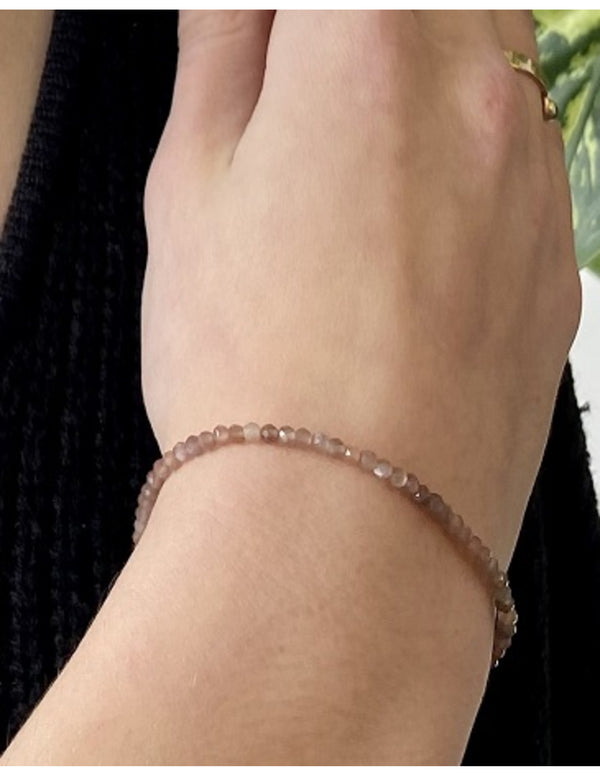 Maansteen oranje summer vibes armband