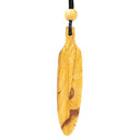 Ketting Met Veer Van Palo Santo Met Waxkoord Verstelbaar 40-80 cm