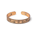 Armband Koper Magnetisch Bloemmotief ±8 mm