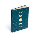 Notitieboek Maanfasen En Sterren Hardcover Blauw 15 x 21 cm