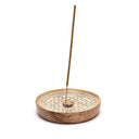 Wierookbrander Bloem Des Levens Mangohout 12,5x12,5x2,5 cm