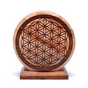 Zoutlamp Bloem Des Levens Met Snoer En Lamp ±22x19x10 cm