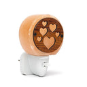Zoutlamp Nachtlampje Harten Kristalzout 11,5x5,5 cm