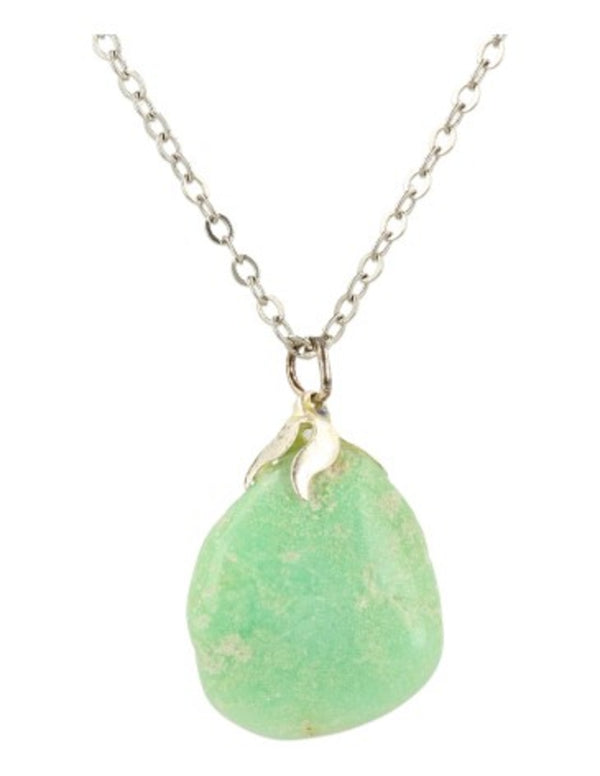 Chrysopraas A edelsteen hanger